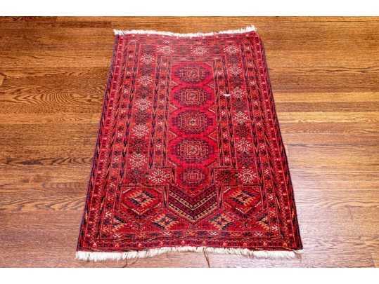 Hand-Knotted Wool Accent Mat, 3'-8 X 2'-4