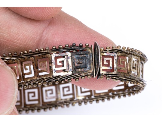 Sterling Vermeil Greek Key Chain Bracelet