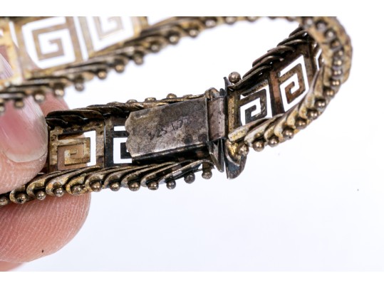 Sterling Vermeil Greek Key Chain Bracelet