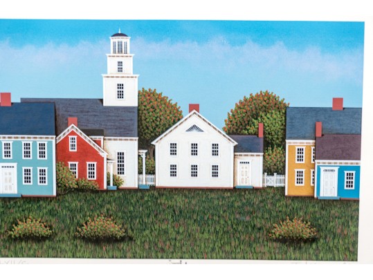 T. Jeremenko Ltd. Ed. Serigraph, Rural Town, With Pencil Remarque