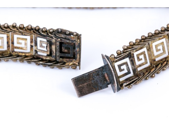 Sterling Vermeil Greek Key Chain Bracelet