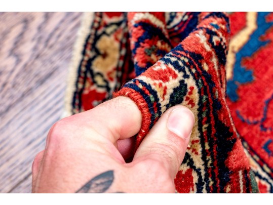 Hand-Knotted Wool Carpet, 6'-5