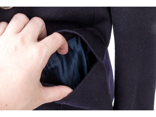 Ermengildo Zegna Navy Blue Double Breasted Blazer, Size 44