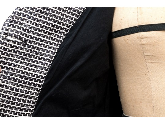 Emporio Armani Unusual Woven Skirt Suit; Size 46 Blazer, Size 48 Skirt