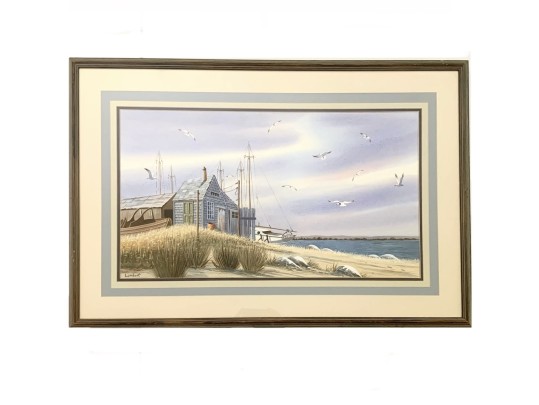 William Lambert Signed Watercolor Titled Lobster Shack