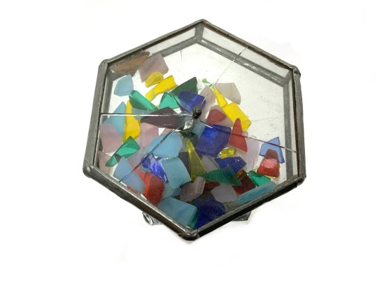 Vintage Craftsman Made Stained Glass Kaleidoscope