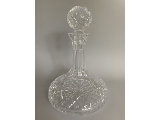 Waterford Crystal Lismore Ship Decanter With Multi-cut Stopper
