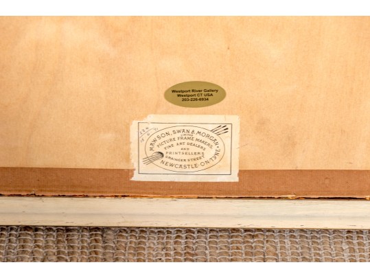 Henry Wilkinson (British, 1921-2011) Ltd. Ed. Etching Print, Black Lab & Pheasants