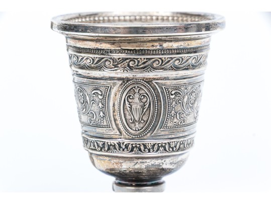 Pair Of Wedgwood International Sterling Silver Weighted Candlesticks