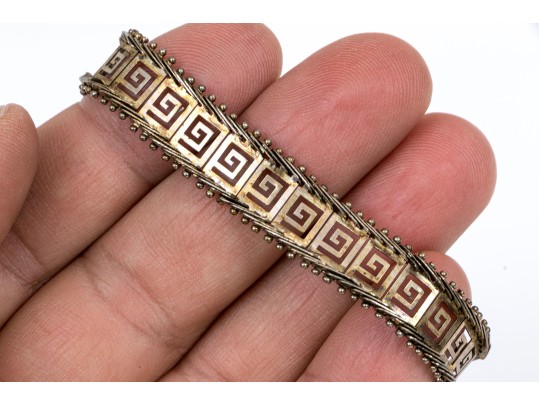 Sterling Vermeil Greek Key Chain Bracelet