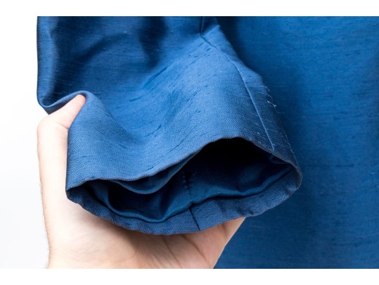 Ralph Lauren Purple Label Beautiful Blue Silk Blazer, Size 10