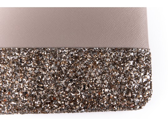 Kate Spade Taupe And Glitter Gia Greta Court Pouch, NWT, Retail $69
