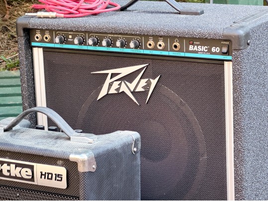 Gibson Electric Bass With Two Amps