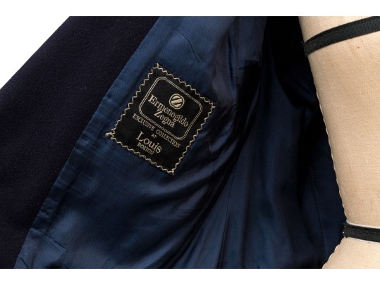 Ermengildo Zegna Navy Blue Double Breasted Blazer, Size 44