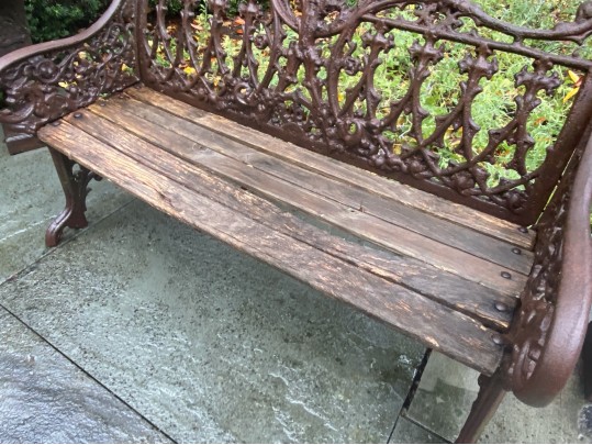 Cast Iron Neoclassical Settee