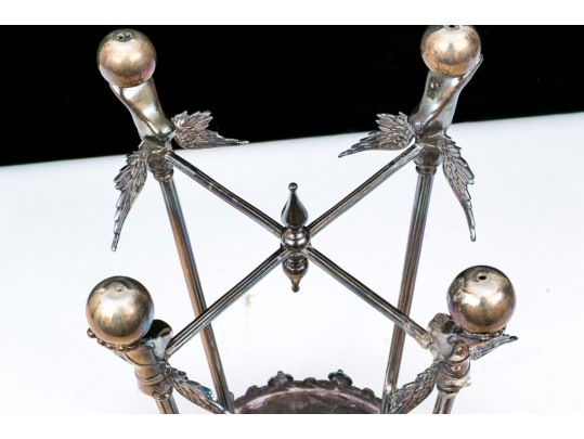  Antique Cut Crystal Large Epergne With Assembled Neoclassical Style Stand