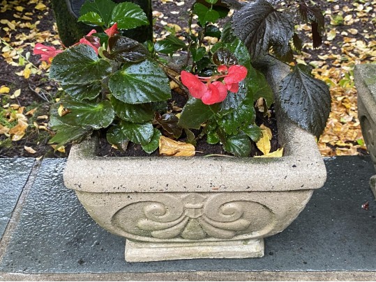 Pair Of Cast Cement Neoclassical Style Square Planters