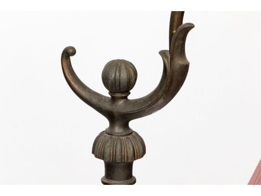 Vintage Brass Floor Lamp, Signed Bradley And Hubbard