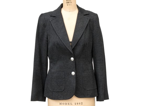 Trina Turk Charcoal Grey Knit Style Pantsuit, Size 8