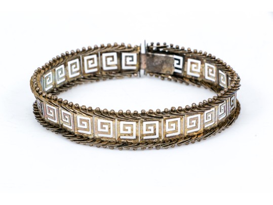 Sterling Vermeil Greek Key Chain Bracelet