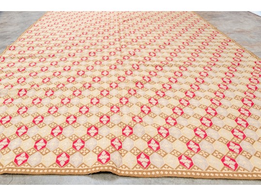 Vintage Needlepoint Wool Carpet, 8'-10