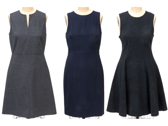 Collection Of Three Theory Sleeveless Sheath Dresses, Sizes 8 And 10