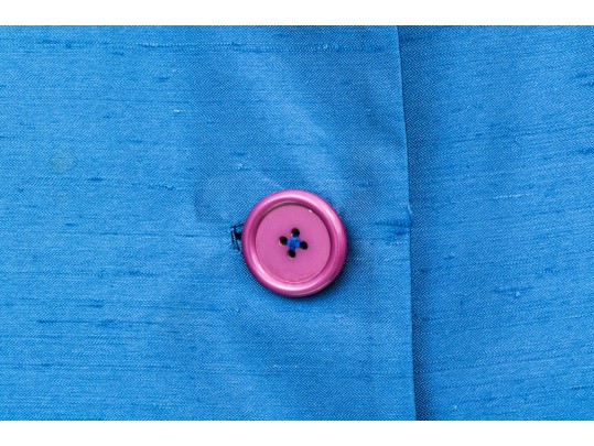 Ralph Lauren Purple Label Beautiful Blue Silk Blazer, Size 10