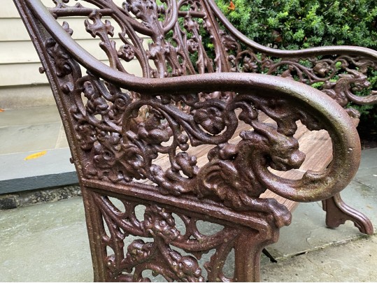Pair Of Cast Iron Neoclassical Armchairs
