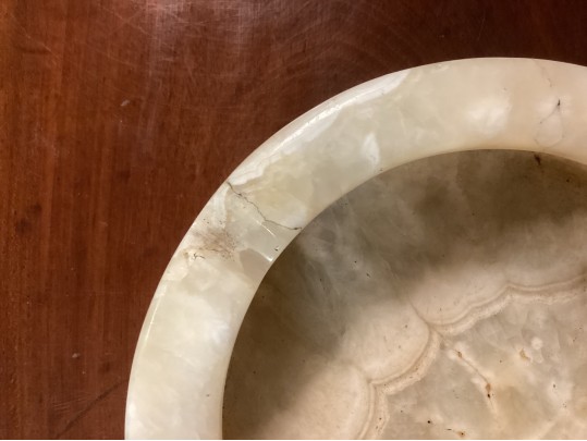 Mid Century Polished  Onyx Ashtray