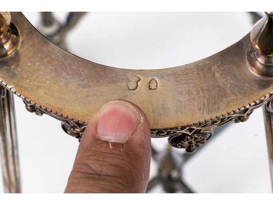  Antique Cut Crystal Large Epergne With Assembled Neoclassical Style Stand