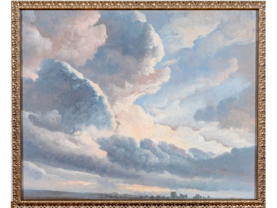 Landscape With Cloudy Sky, Framed Print