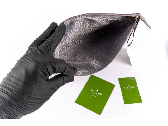 Kate Spade Taupe And Glitter Gia Greta Court Pouch, NWT, Retail $69