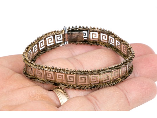 Sterling Vermeil Greek Key Chain Bracelet