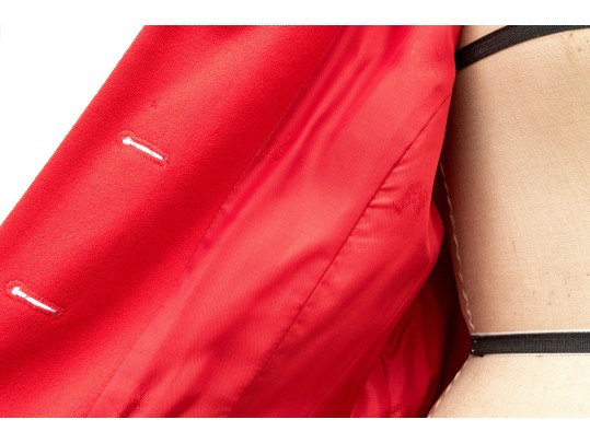 Escada By Margaretha Ley Striking Vintage Red And Black Button Front Blazer, Size 33