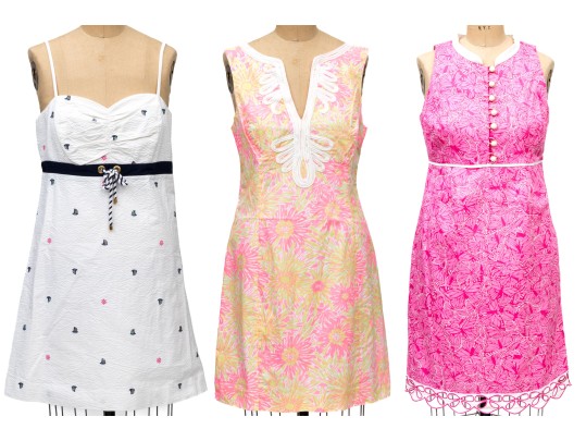 Collection Of Three Lily Pulitzer Sleeveless Sheath And Spaghetti Strap Dresses, Sizes 10, M