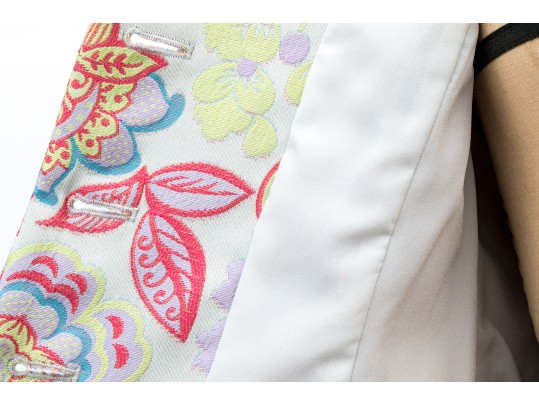 Armani Collection Striking Multi Color Floral Brocade Short Blazer, Size 10