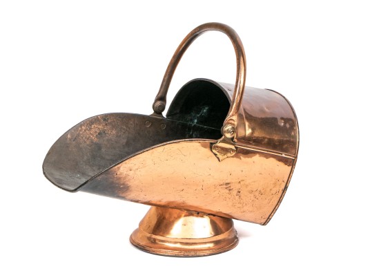 Fine Antique English Copper Coal Scuttle