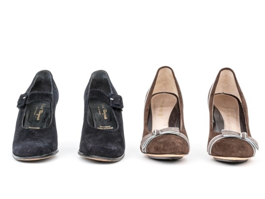 Collection Of Two Pairs Of Suede Pumps, Robert Clerges, Dana Davis Sizes 10 And 11