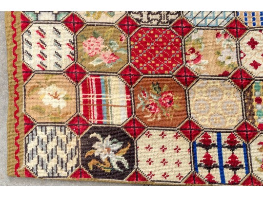 Needlepoint Wool Accent Carpet, 5'-6