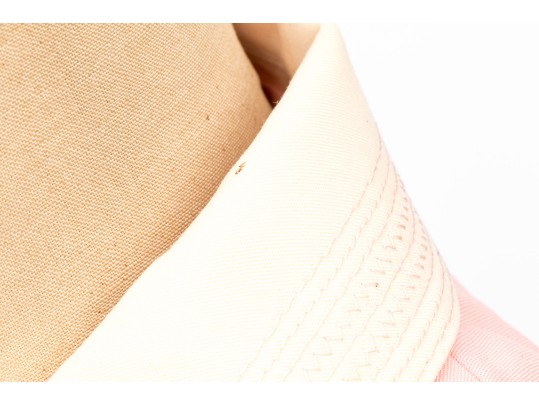 Escada, Margaretha Ley Vintage Vibrant Pink And Cream Wool Button Front Blazer, Size 38