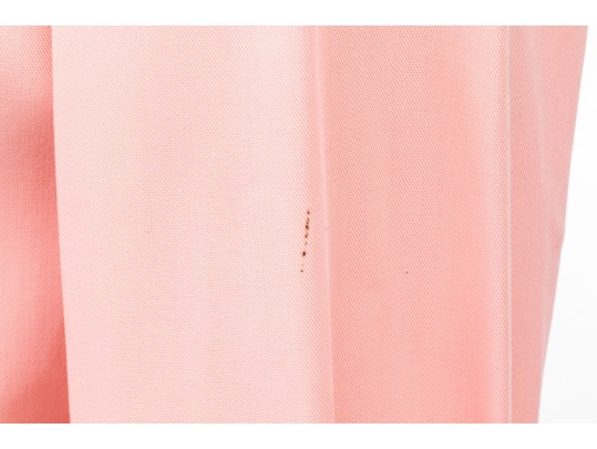 Escada, Margaretha Ley Vintage Vibrant Pink And Cream Wool Button Front Blazer, Size 38