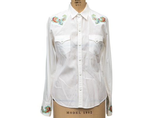 Collection Of Two Button Down Shirts, Ralph Lauren And Zavella, Sizes 8 And 10