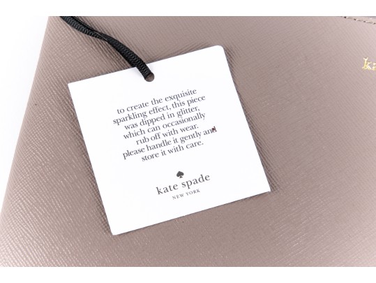 Kate Spade Taupe And Glitter Gia Greta Court Pouch, NWT, Retail $69