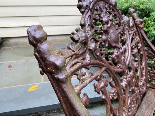 Pair Of Cast Iron Neoclassical Armchairs