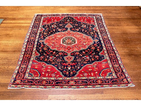 Hand-Knotted Wool Carpet, 6'-5