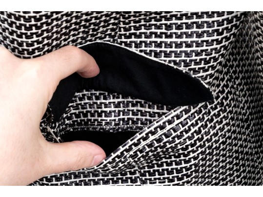 Emporio Armani Unusual Woven Skirt Suit; Size 46 Blazer, Size 48 Skirt