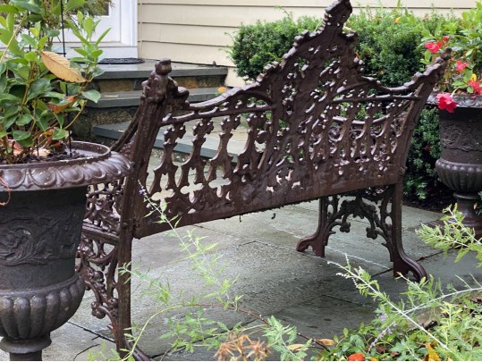 Cast Iron Neoclassical Settee