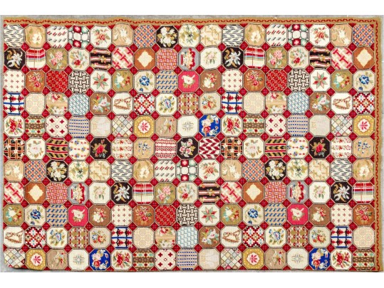 Needlepoint Wool Accent Carpet, 5'-6