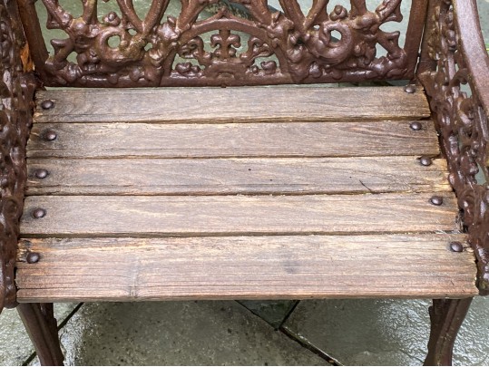 Pair Of Cast Iron Neoclassical Armchairs