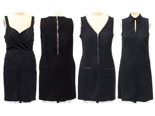 Collection Of Four Assorted Sleeveless Sheath Dresses Including Diane Von Furstenburg